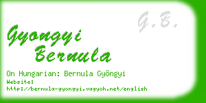 gyongyi bernula business card
